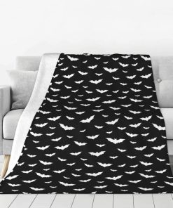 Manta de Microfibra Ultra Suave con Diseño de Murciélagos -