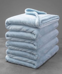 Manta Extra Gruesa de Felpa Cálida Mellowdy (Azul Claro,