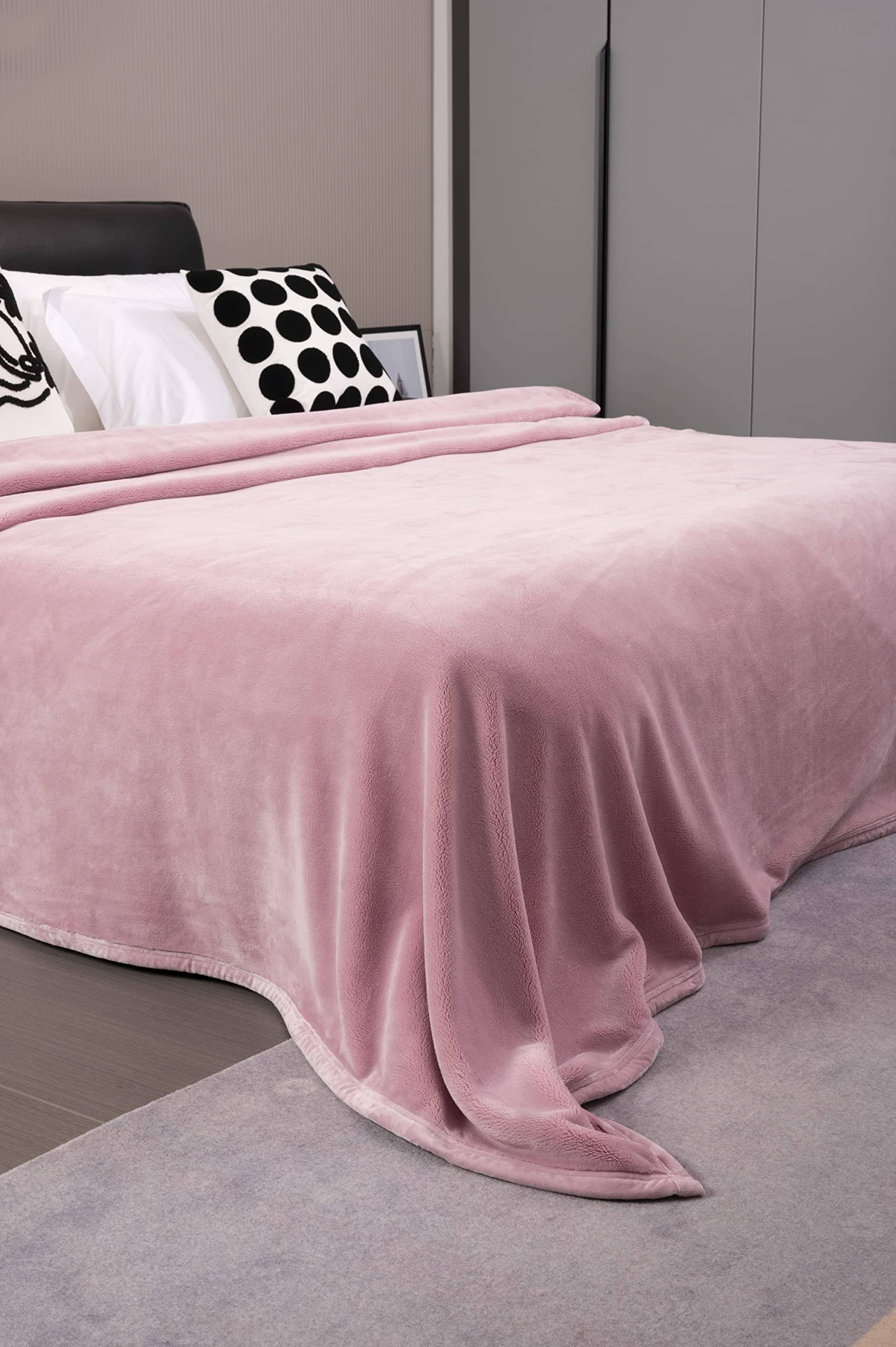 Manta extra gruesa de felpa mullida Mellowdy (Rosa - Imagen 9