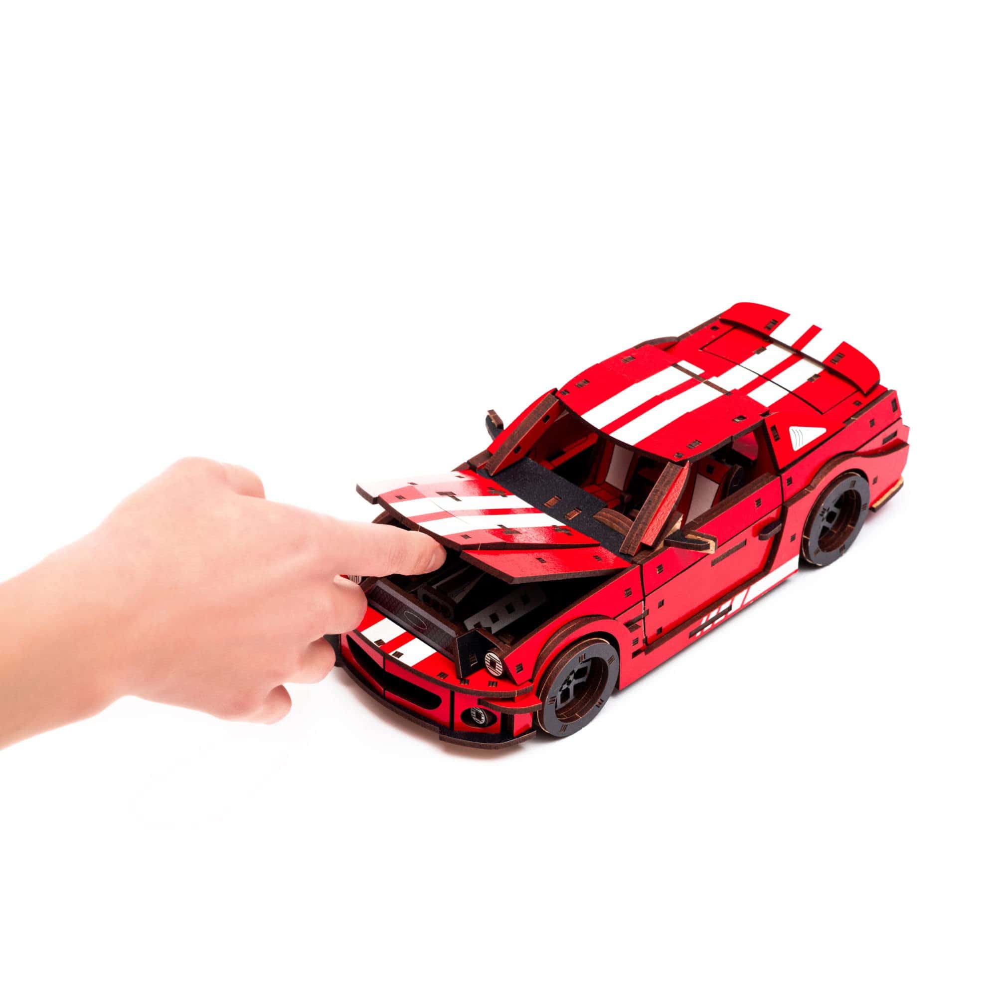 Rompecabezas 3D de madera UNIDRAGON - Muscle Car, Stallion - Imagen 7