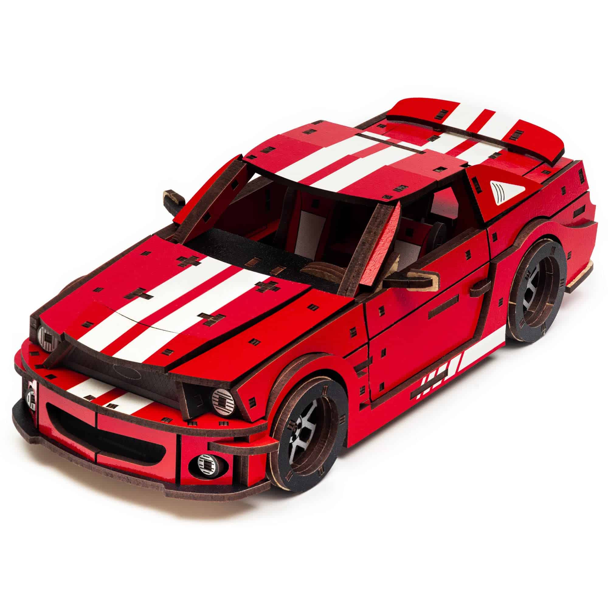 Rompecabezas 3D de madera UNIDRAGON - Muscle Car, Stallion - Imagen 3