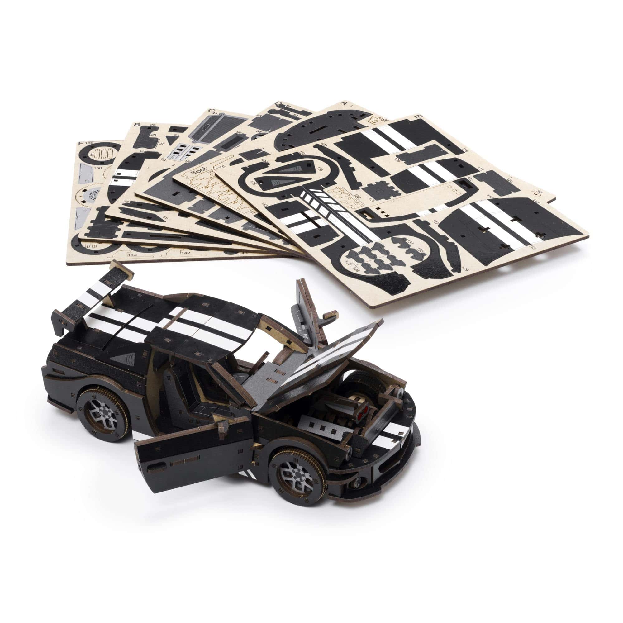 Rompecabezas de madera original UNIDRAGON - Auto deportivo, - Imagen 6