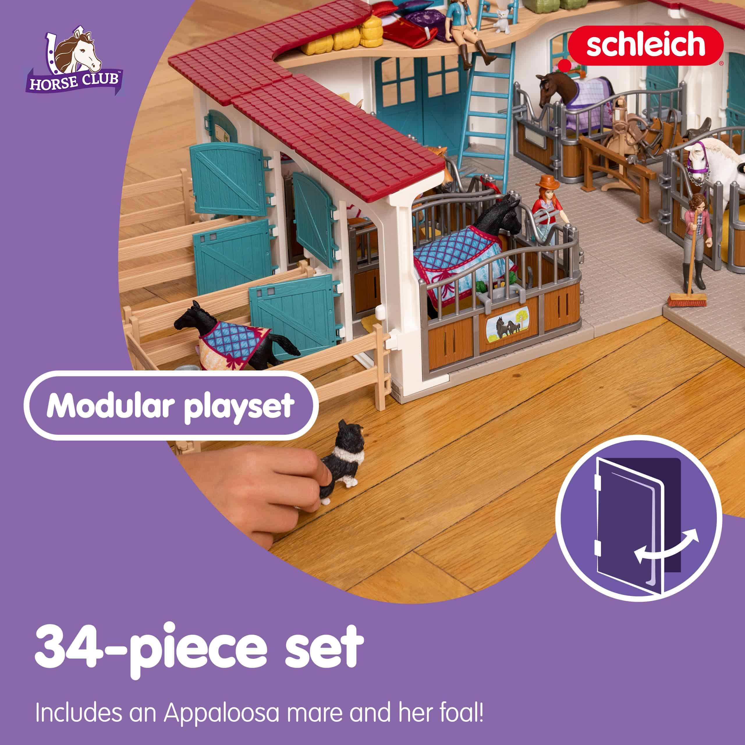 Schleich Horse Club - Set de Juego de Establo de 34 Piezas, - Imagen 4