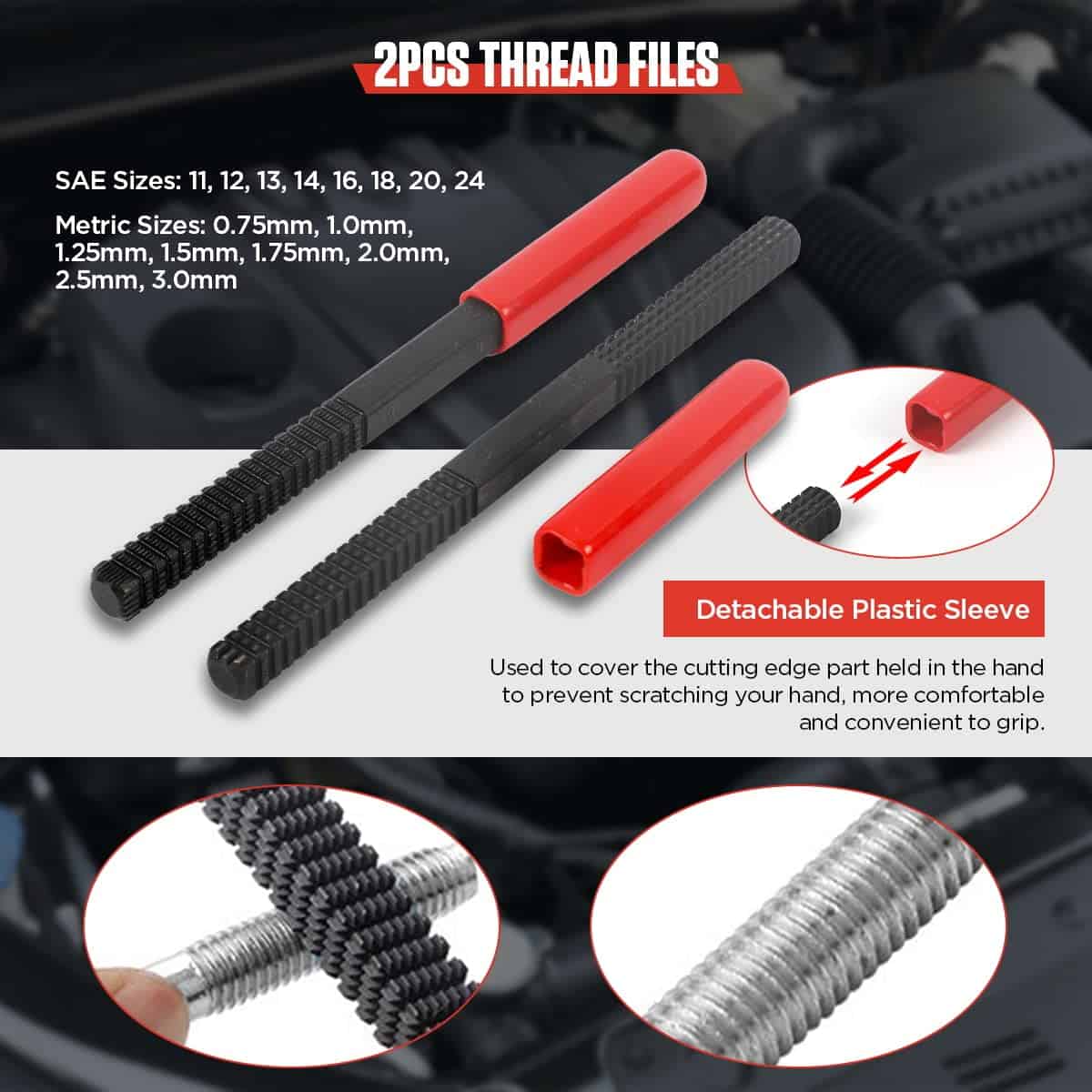 Juego de Roscado 48PCS Juego de Herramientas de Reparación - Imagen 7