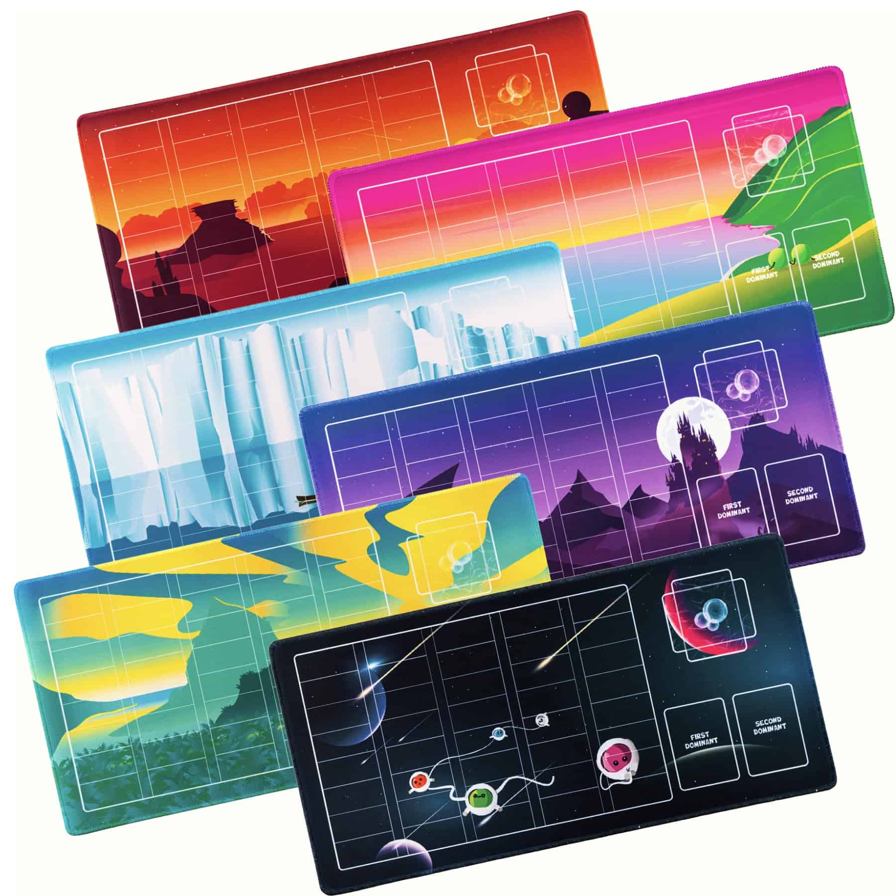 Tapetes de juego de Doomlings - 6 tapetes individuales para