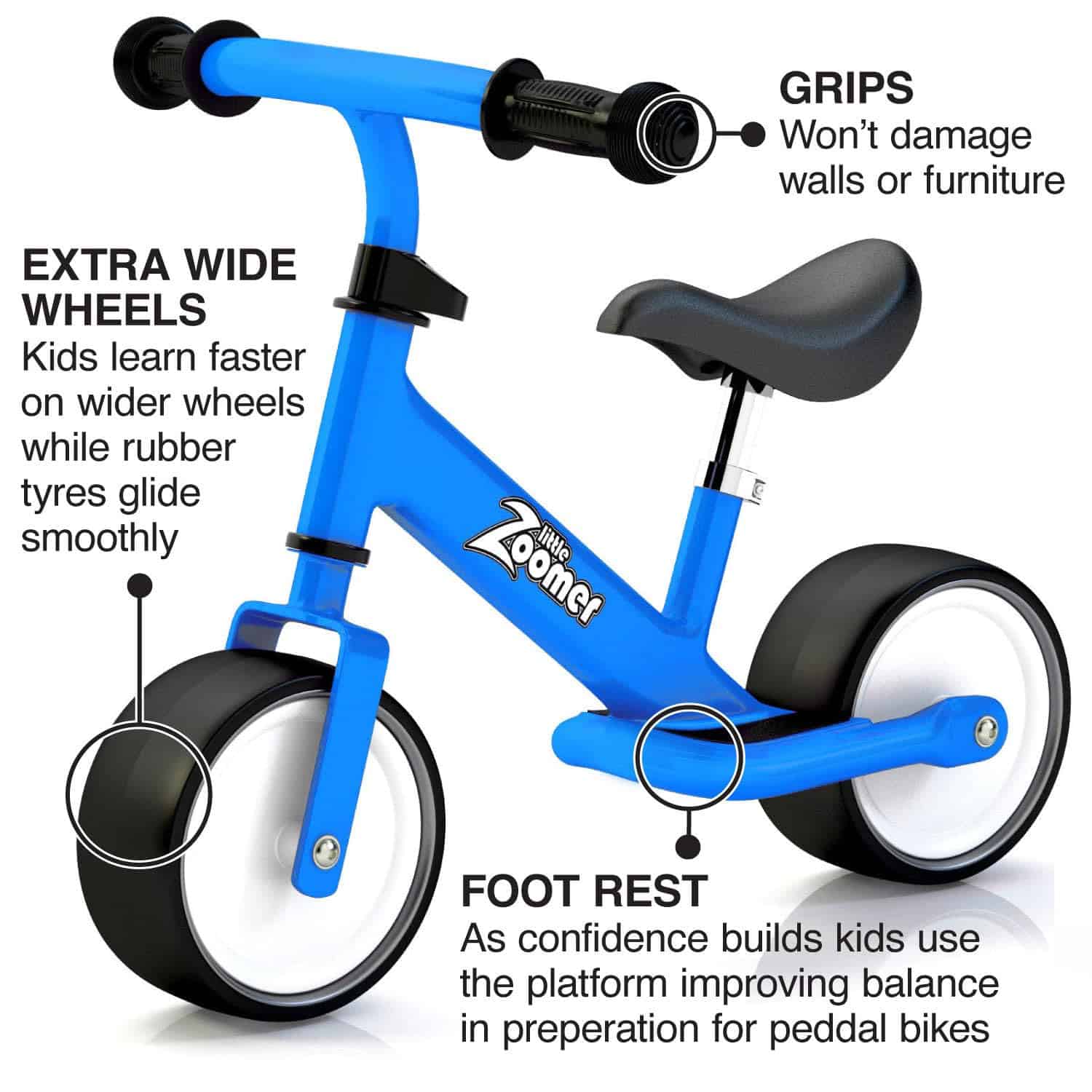 Bicicleta de Equilibrio Little Zoomer para Bebés de 1-2 - Imagen 5