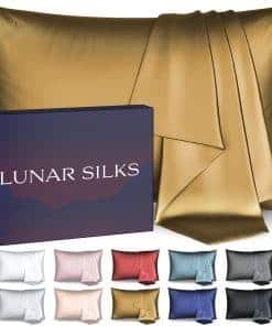 Funda de Almohada de Seda Lunar, Grado más -Savannah Gold