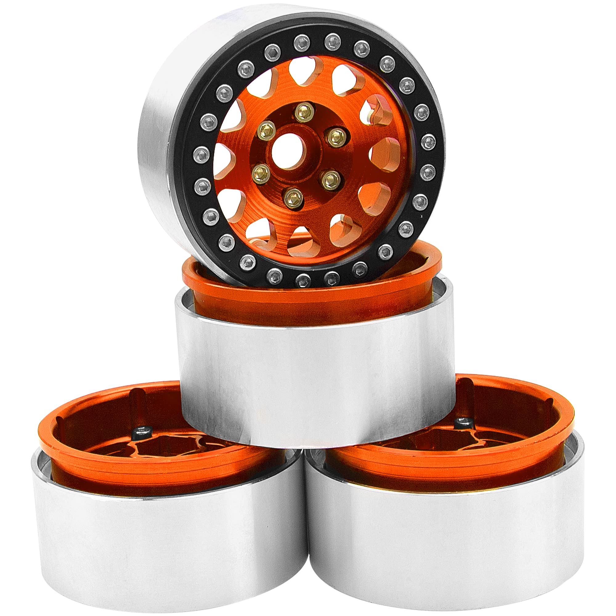 4Pack Vgoohobby Llantas de Aleación 1.9" RC Beadlock Rims - Imagen 4