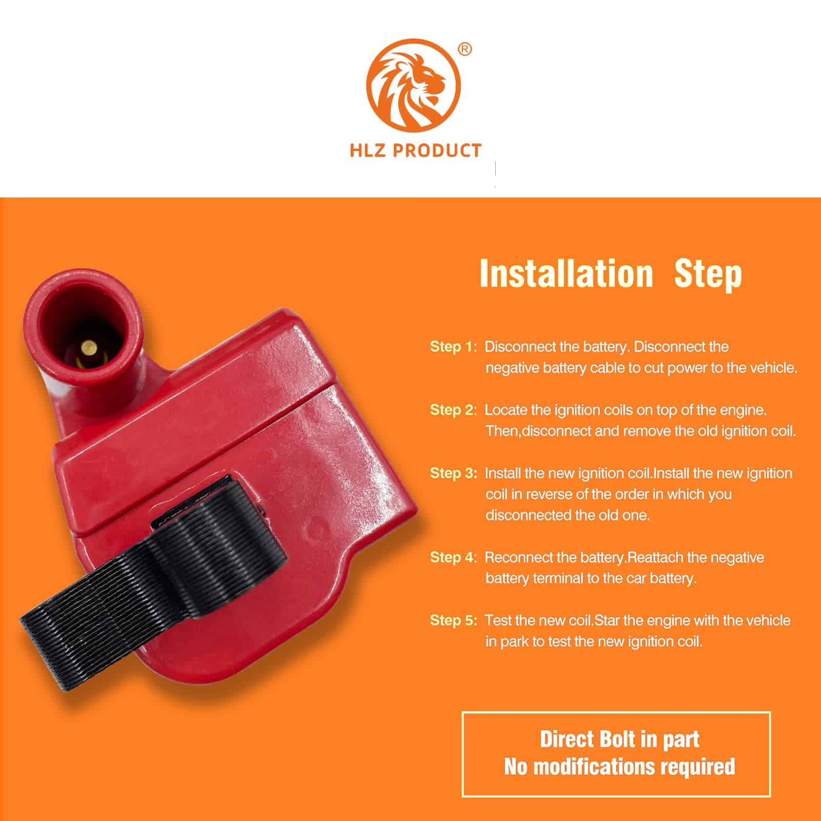 Juego de 8 bobinas de encendido cuadradas de ALTA ENERGÍA - Imagen 10