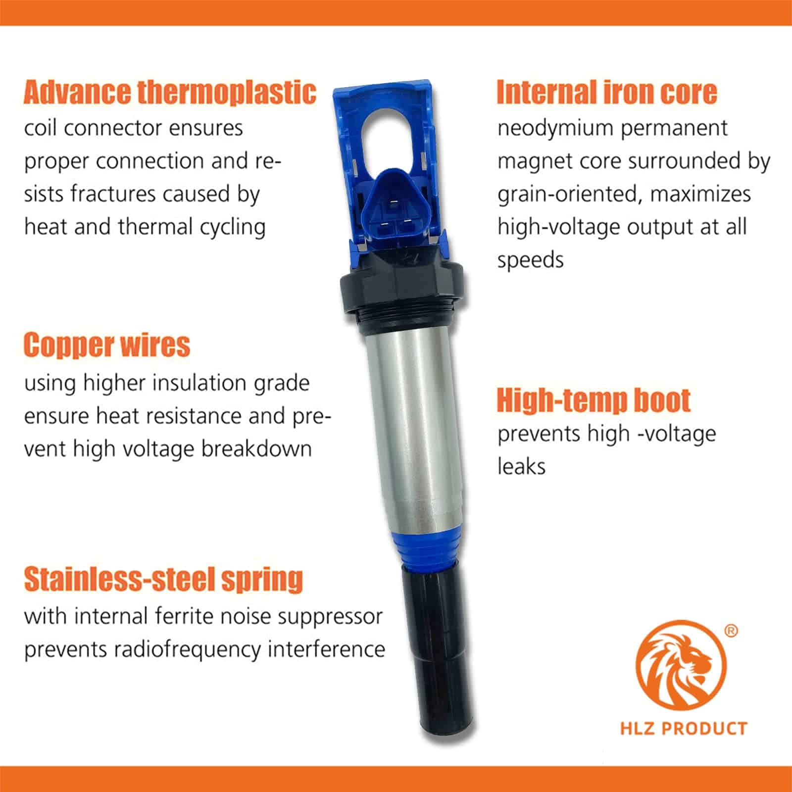 6PC Conjunto de Bobinas de Encendido de Alto Rendimiento - Imagen 5