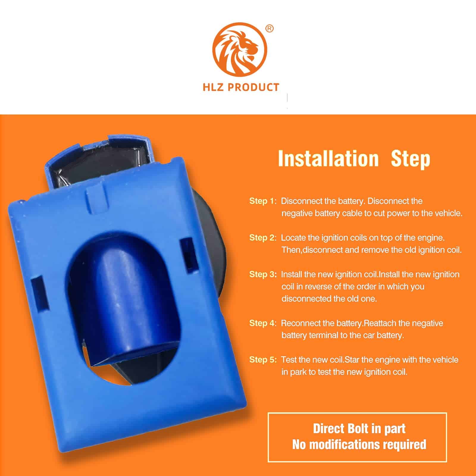 6PC Conjunto de Bobinas de Encendido de Alto Rendimiento - Imagen 8