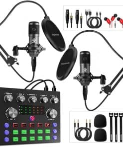 Equipo de Podcast para 2, Interface de Audio con Mezclador