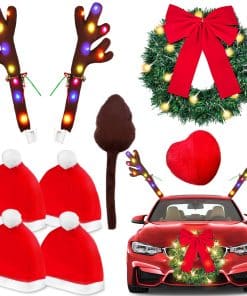 Kit de Renos de Navidad para Auto Yixin con Luces LED,