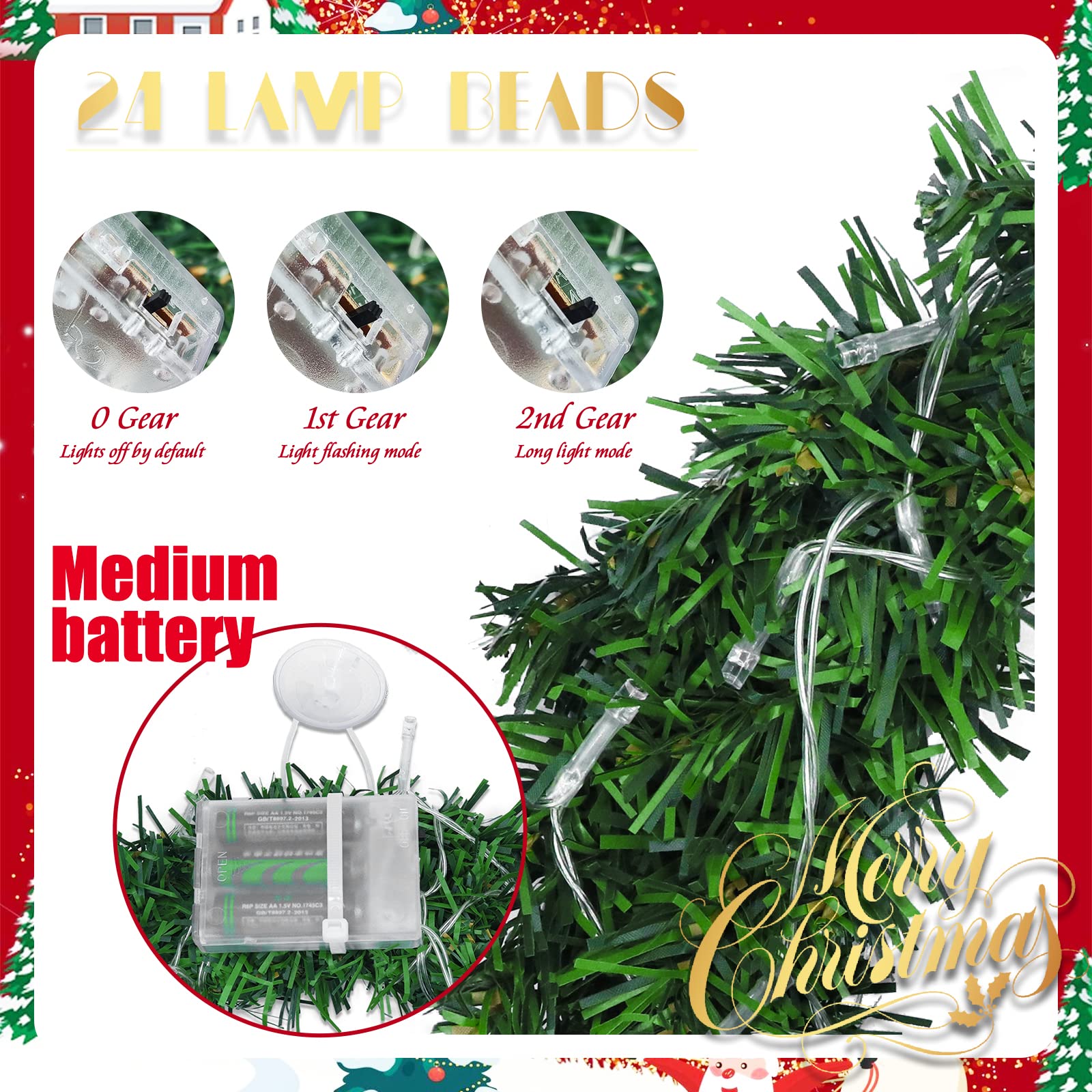 Kit de 6 Piezas de Renos de Navidad para Coche YIXIN con - Imagen 7