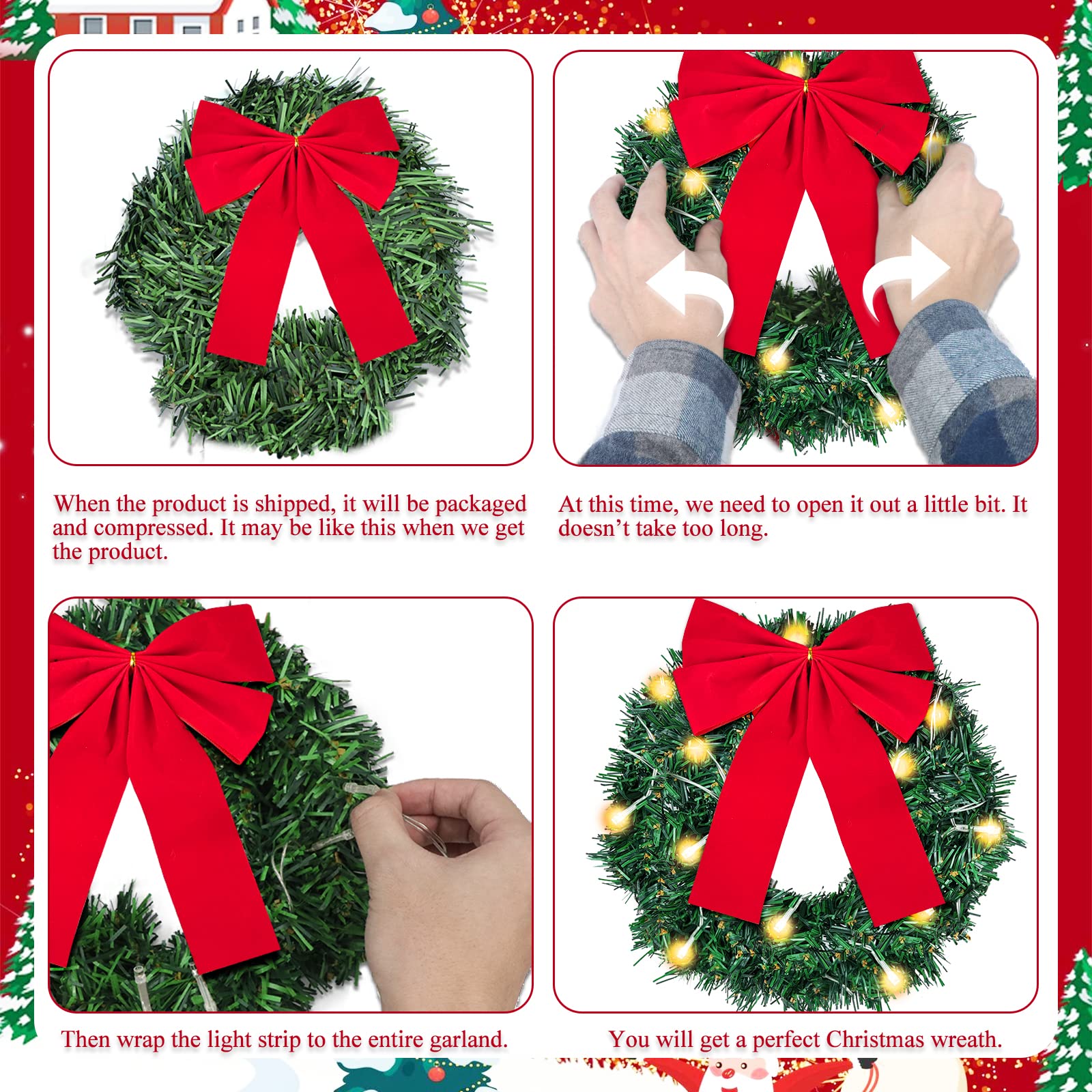 Kit de 6 Piezas de Renos de Navidad para Coche YIXIN con - Imagen 4