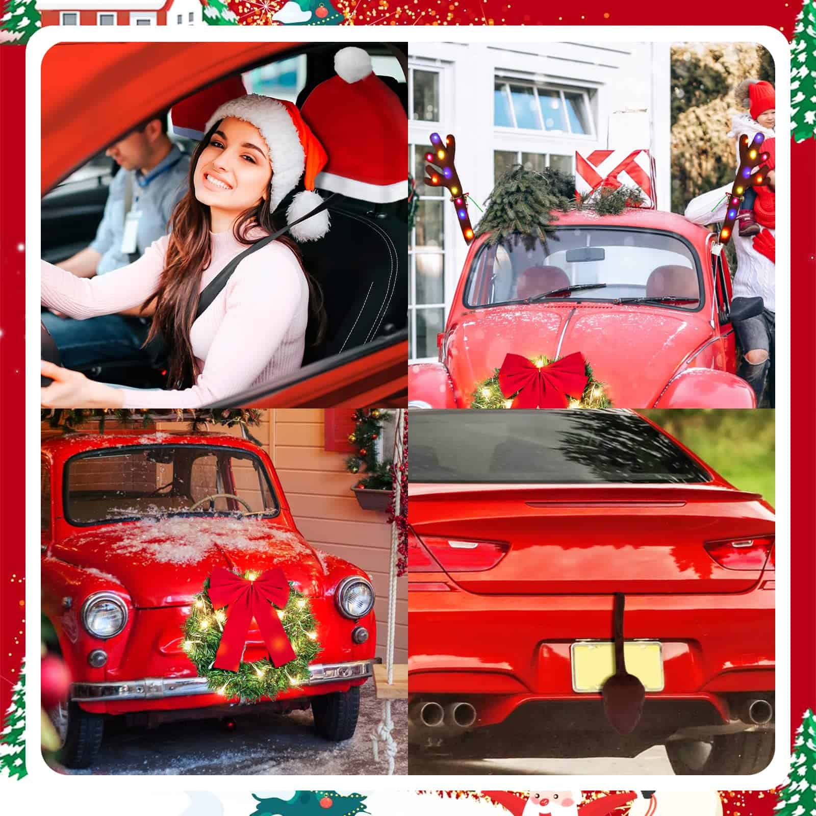 Kit de Renos de Navidad para Auto Yixin con Luces LED, - Imagen 7