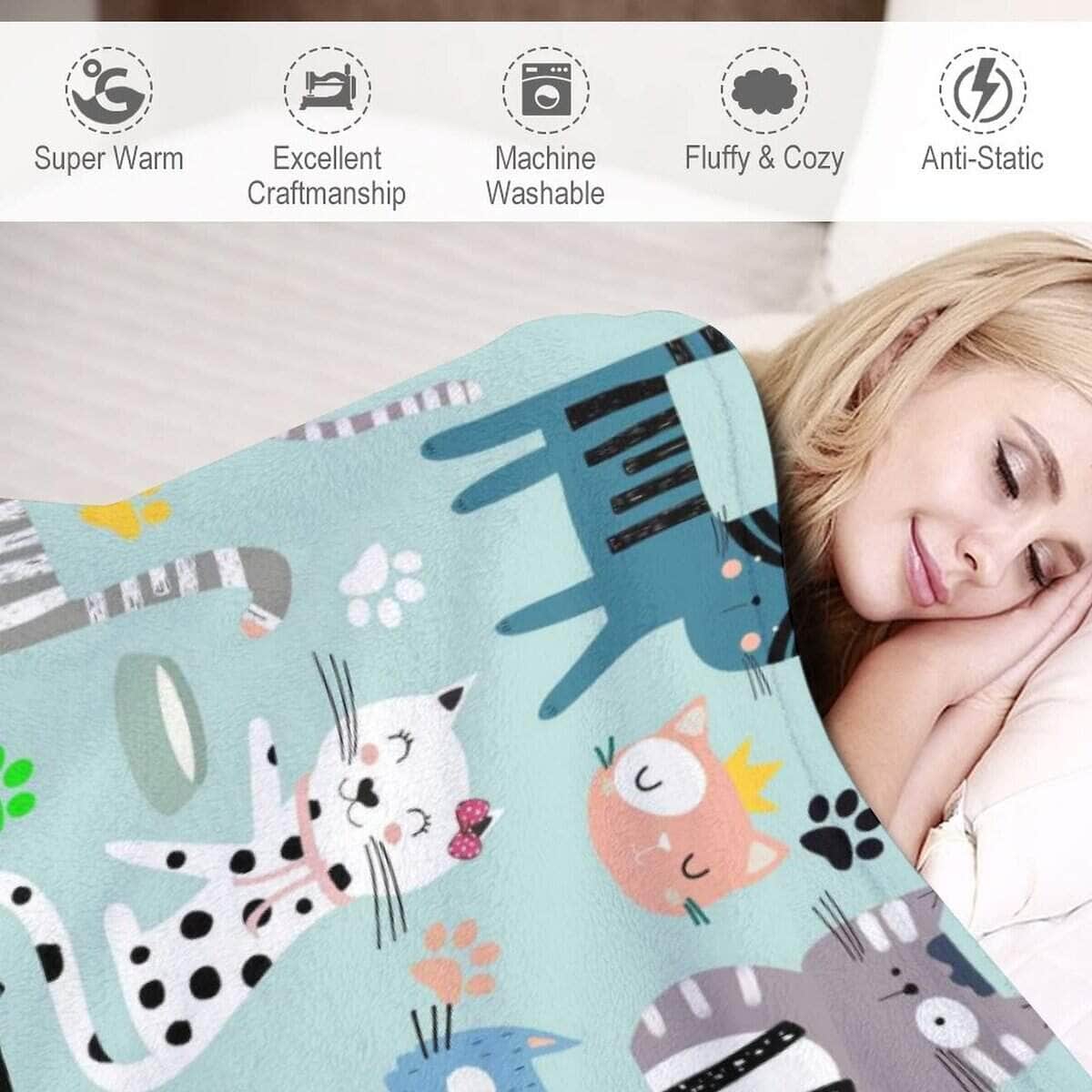 Manta de Gato Súper Suave de Franela Regalo para Amantes de - Imagen 7