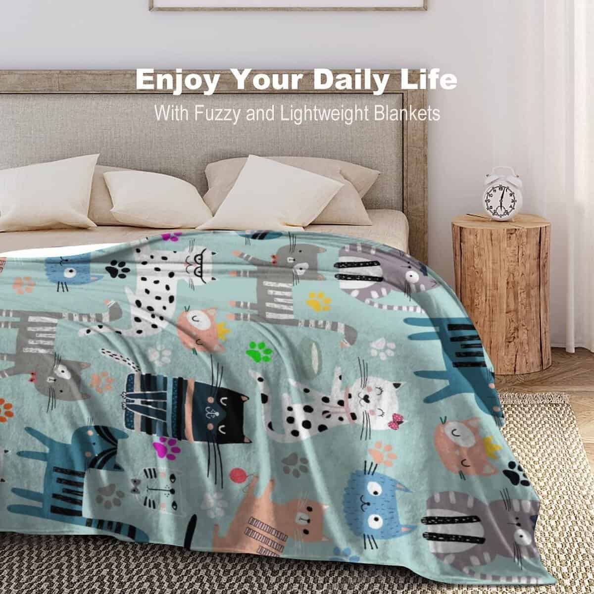 Manta de Gato Súper Suave de Franela Regalo para Amantes de - Imagen 4