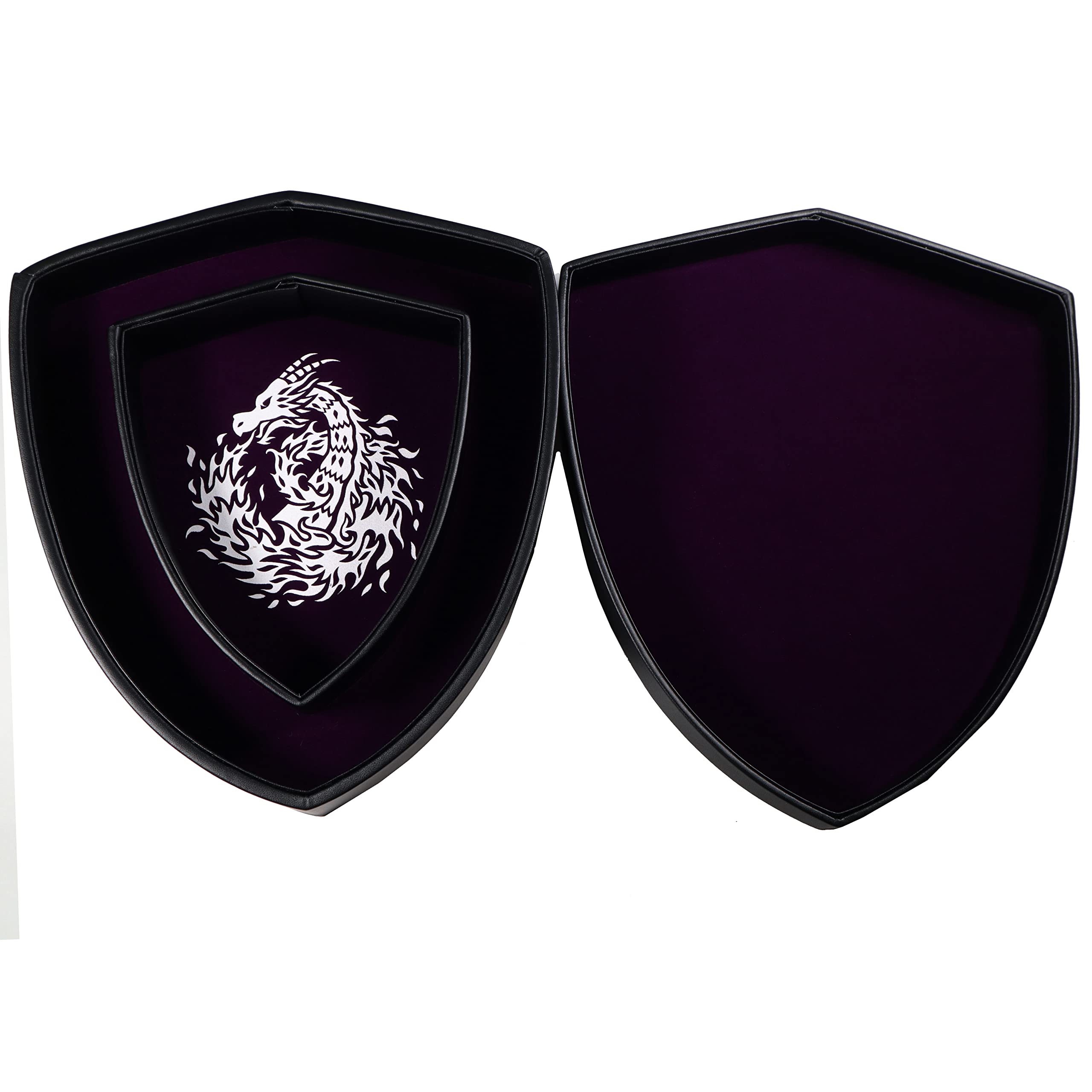 Fantasydice Bandeja de dados Escudo Púrpura Dragón de Fuego - Imagen 5