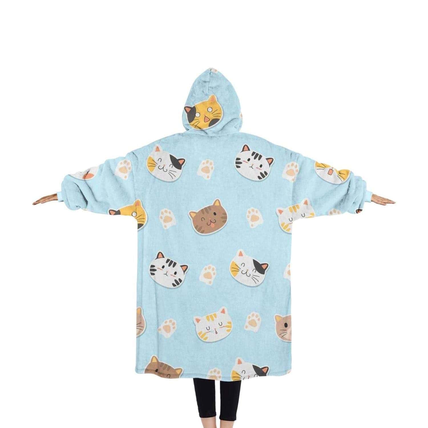 Manta de Gato Lindo Azul Touchbetter, Manta Sherpa con - Imagen 3