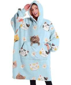 Manta de Gato Lindo Azul Touchbetter, Manta Sherpa con