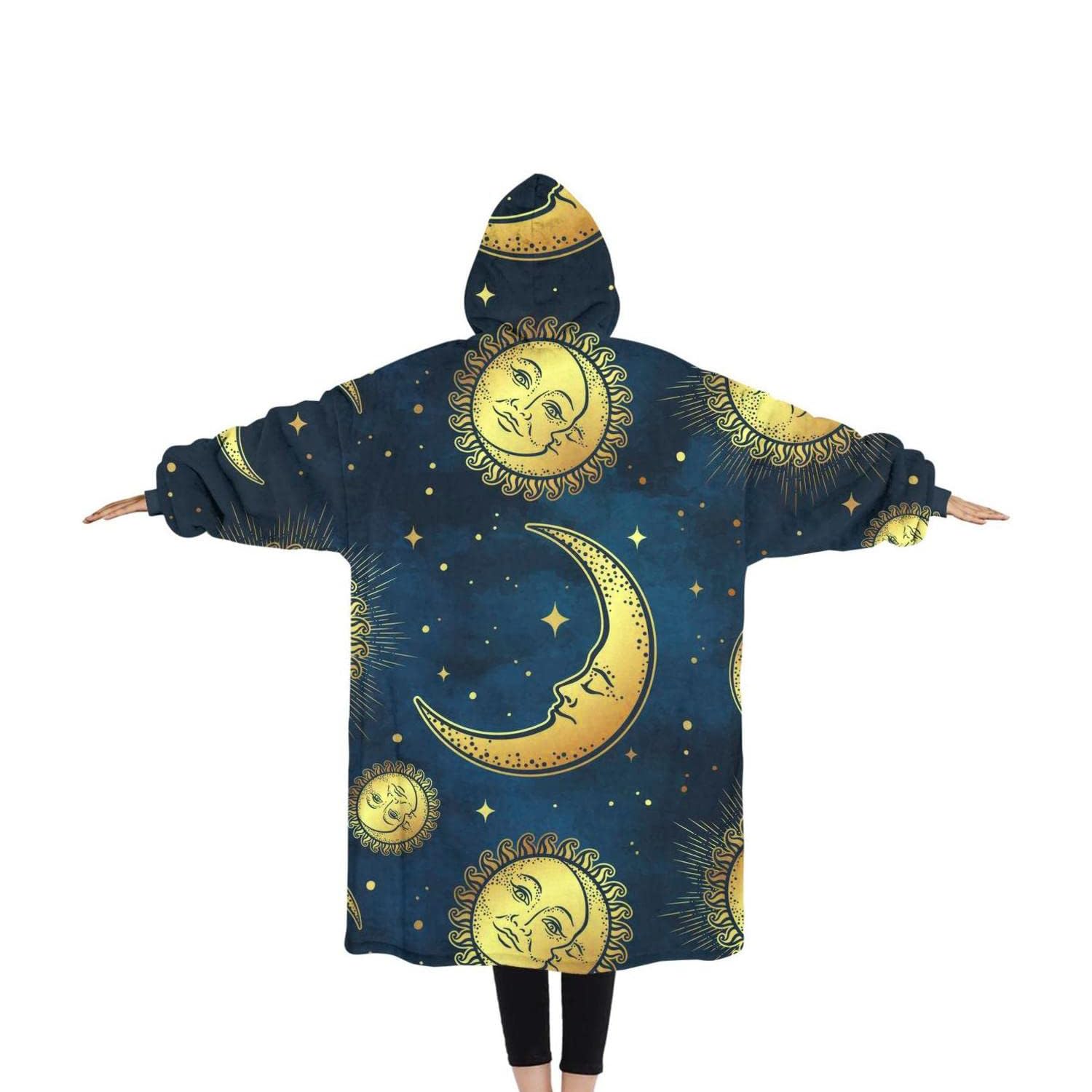 Manta Sherpa con Capucha Touchbetter Boho Moon Sun, Manta - Imagen 3