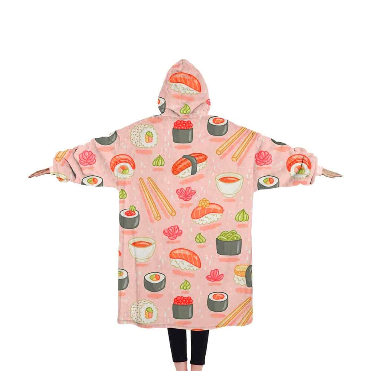 Manta con capucha para sushi y rolls, Manta Wearable de - Imagen 3