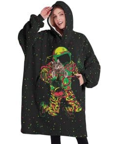 Manta con capucha de astronauta del espacio para adultos,