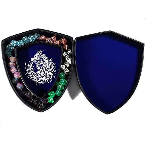 Fantasydice Bandeja de Dados de Escudo Dragón de Fuego Azul - Imagen 6