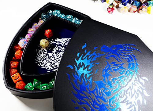 Fantasydice Bandeja de Dados de Escudo Dragón de Fuego Azul - Imagen 7