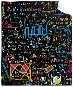 Manta suave y divertida con ecuaciones matemáticas de
