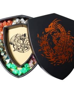 Fantasydice Shield Dice Tray Dragón de Fuego Cromático con