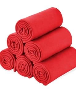 Cobertor de Felpa Especial SG Glory 50x60 Paquete de 6 Rojo