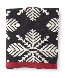 Manta de Punto de Copo de Nieve Cuadrada de K&K Interiors,