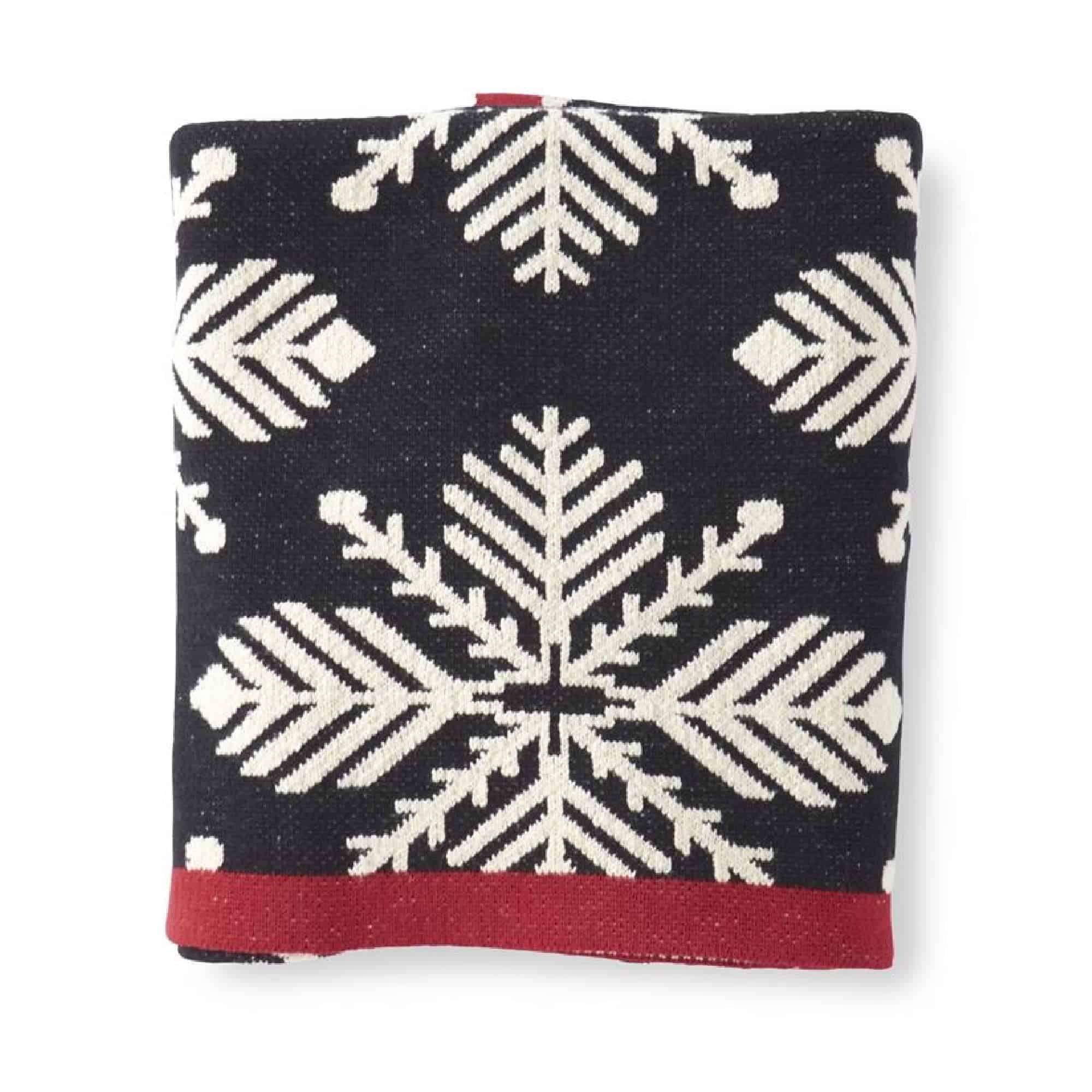 Manta de Punto de Copo de Nieve Cuadrada de K&K Interiors,