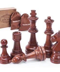 Juego de Ajedrez de Lujo Vamslove de Madera con Piezas