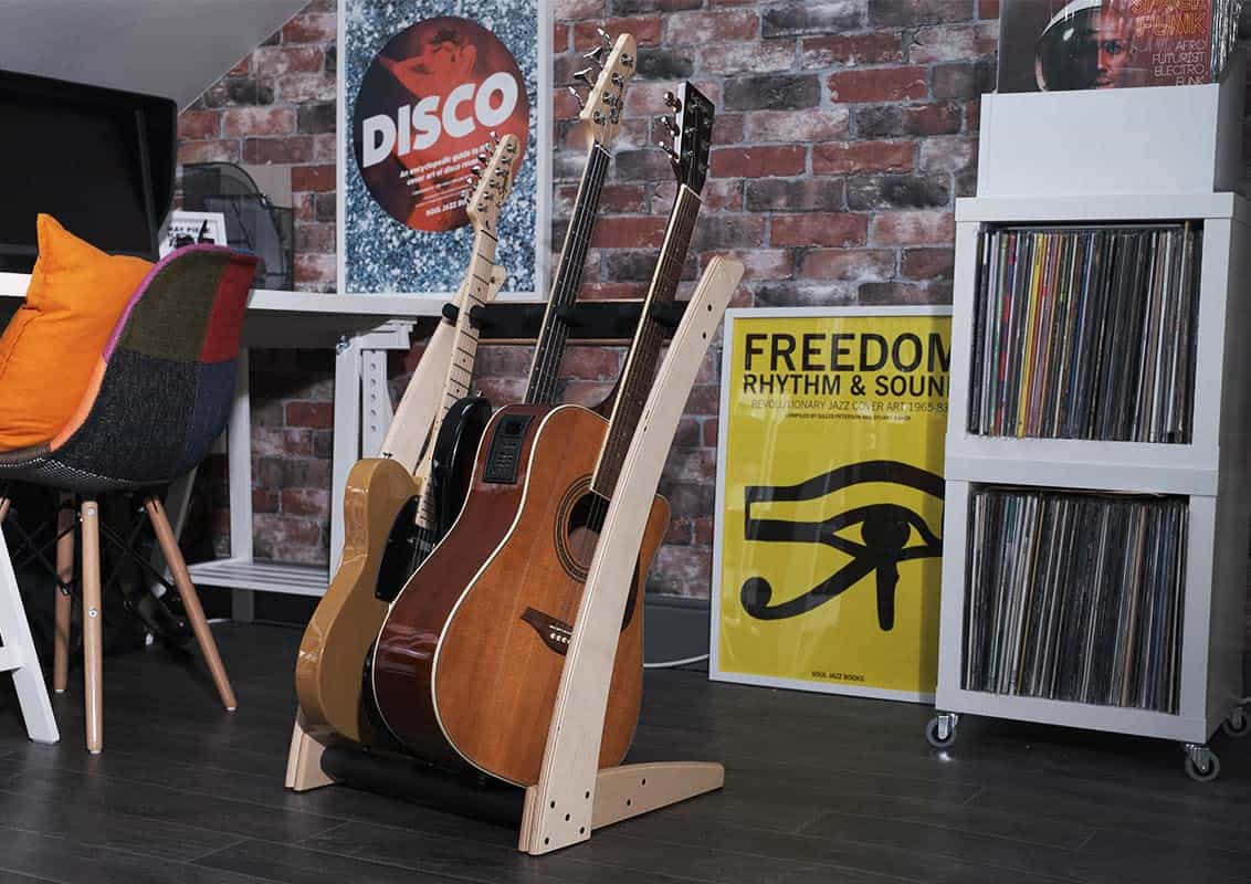 Ruach GR3 Curve 3 Way Customisable Guitar Rack for Guitars - Imagen 7