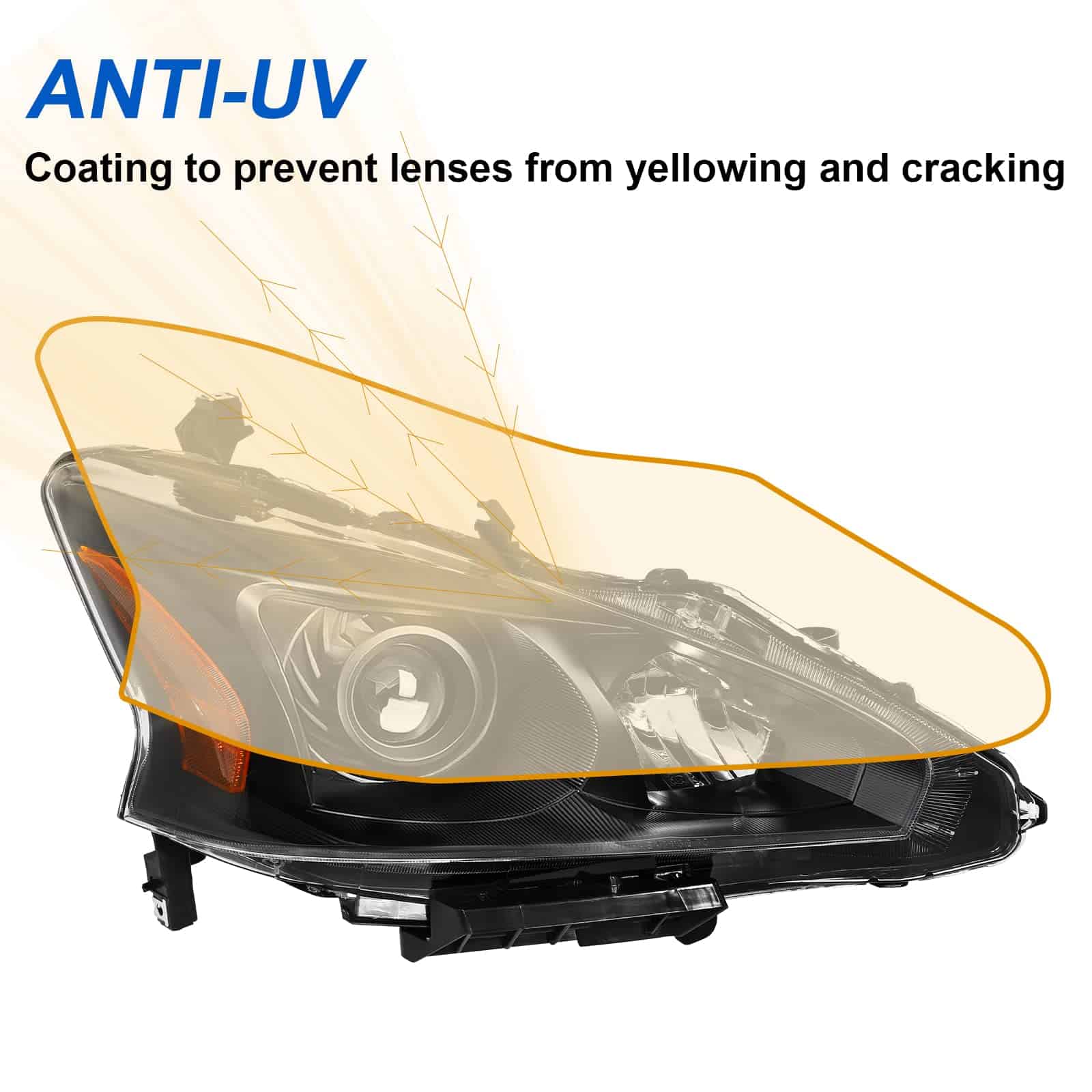 Ensamblaje de Faros ALZIRIA Compatible con -Negro con Reflec - Imagen 4