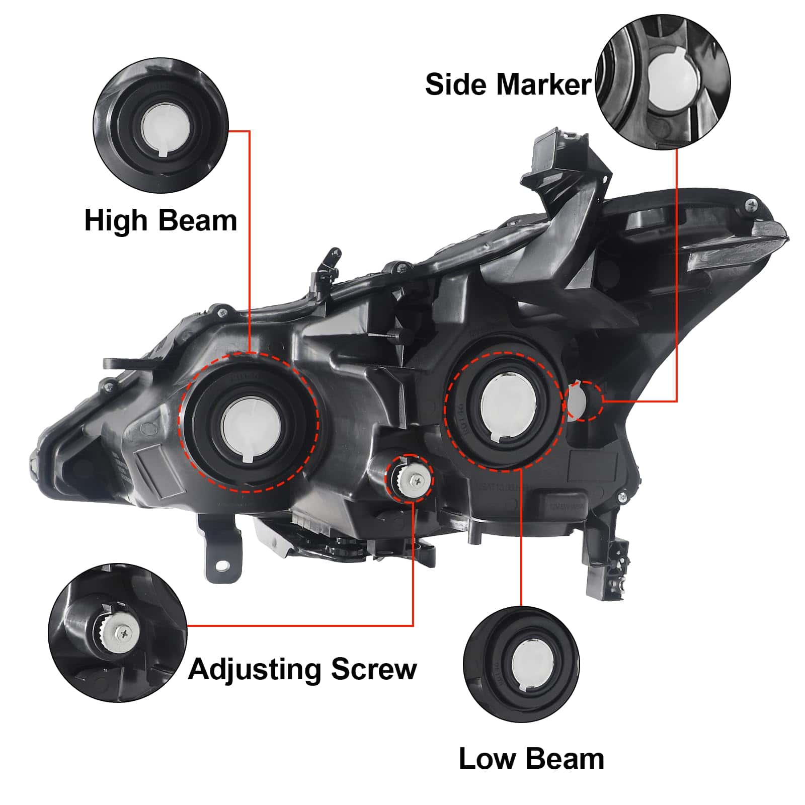 Ensamblaje de Faros ALZIRIA Compatible con -Carcasa Cromada - Imagen 7