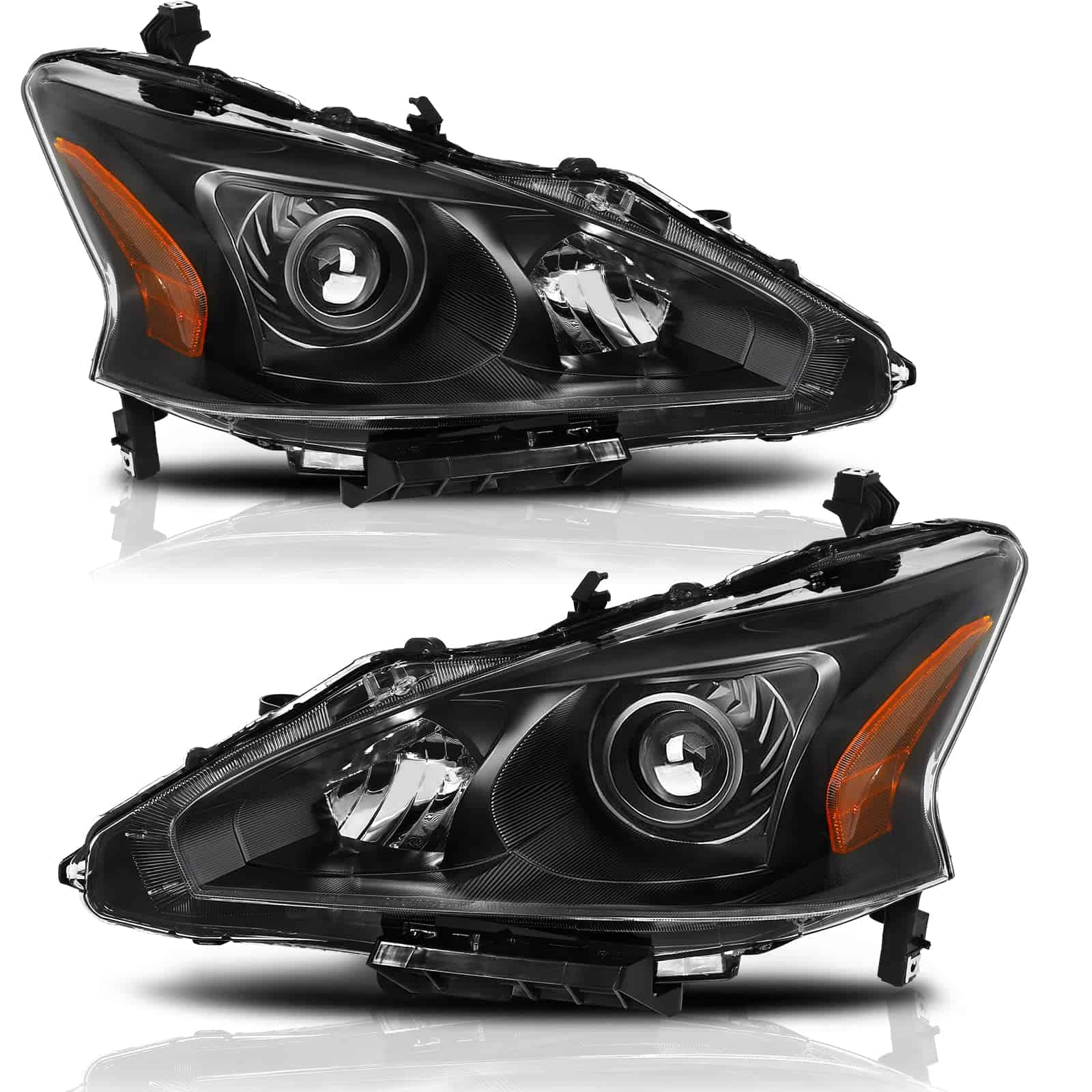 Ensamblaje de Faros ALZIRIA Compatible con -Negro con Reflec