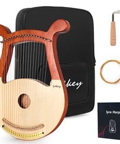 Arpa de Lira, Lotkey 19 Cuerdas Arpa Cuerpo de Caoba y