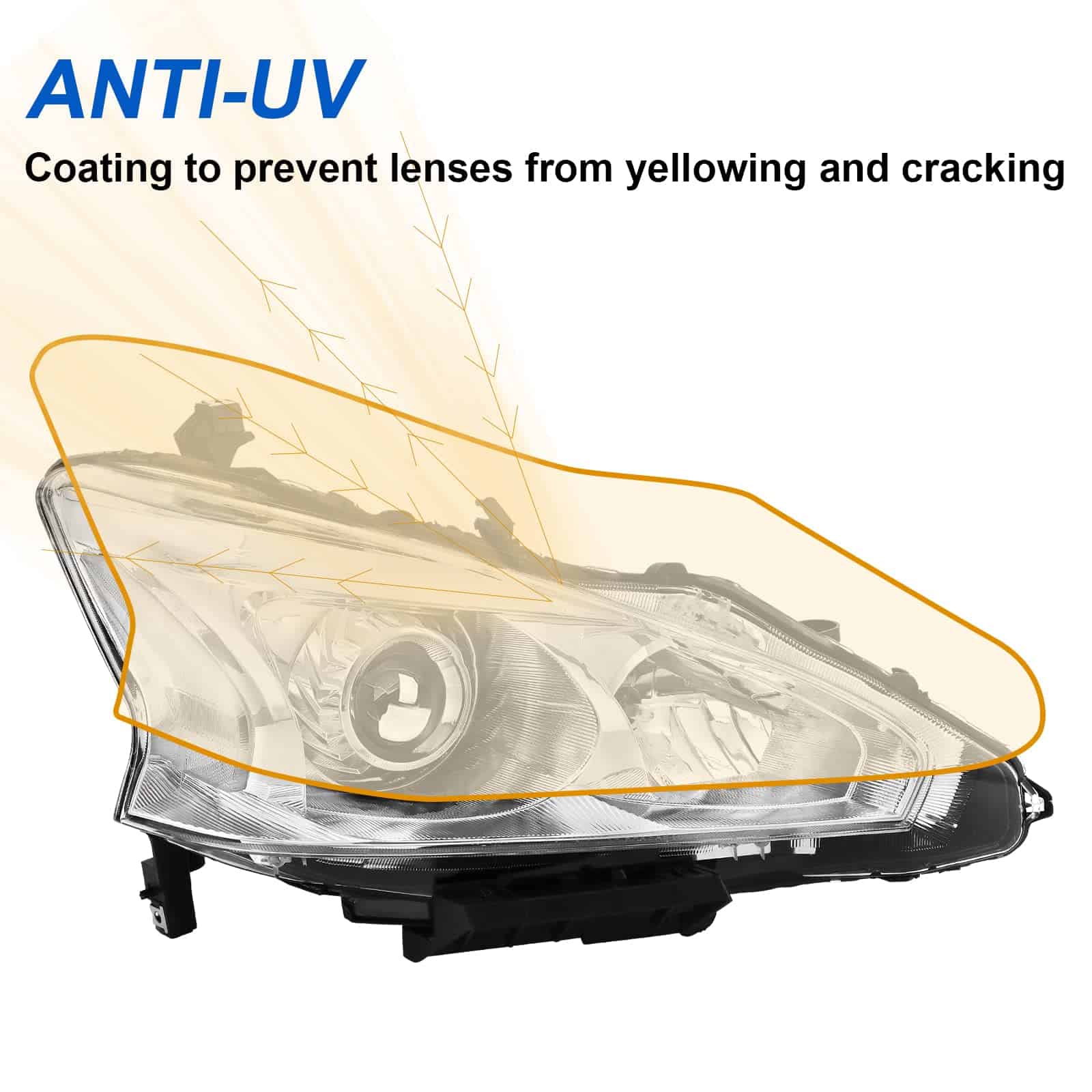 Ensamblaje de Faros ALZIRIA Compatible con -Carcasa Cromada - Imagen 4