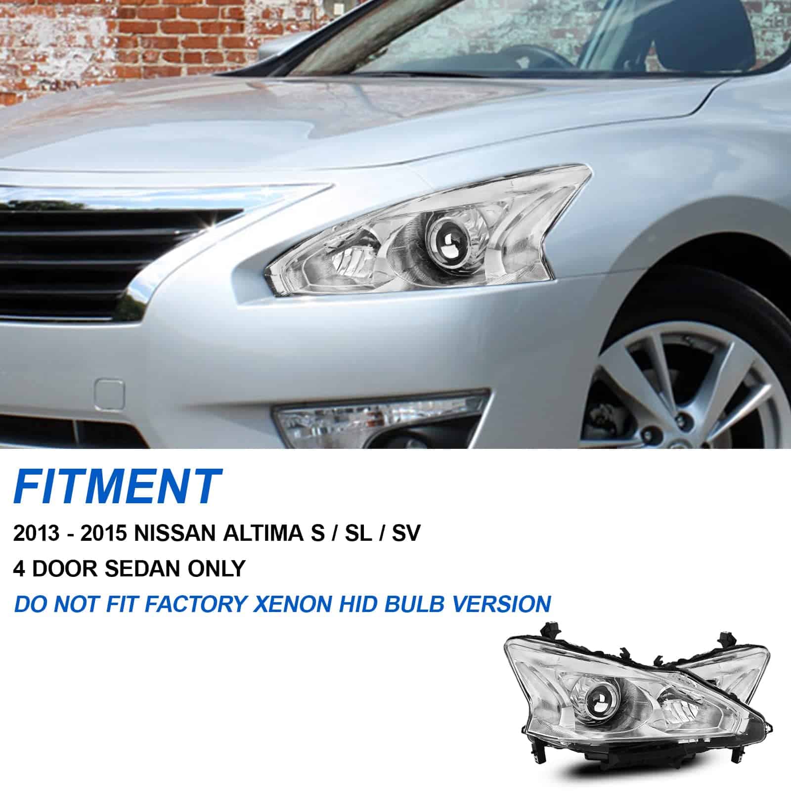 Ensamblaje de Faros ALZIRIA Compatible con -Carcasa Cromada - Imagen 5