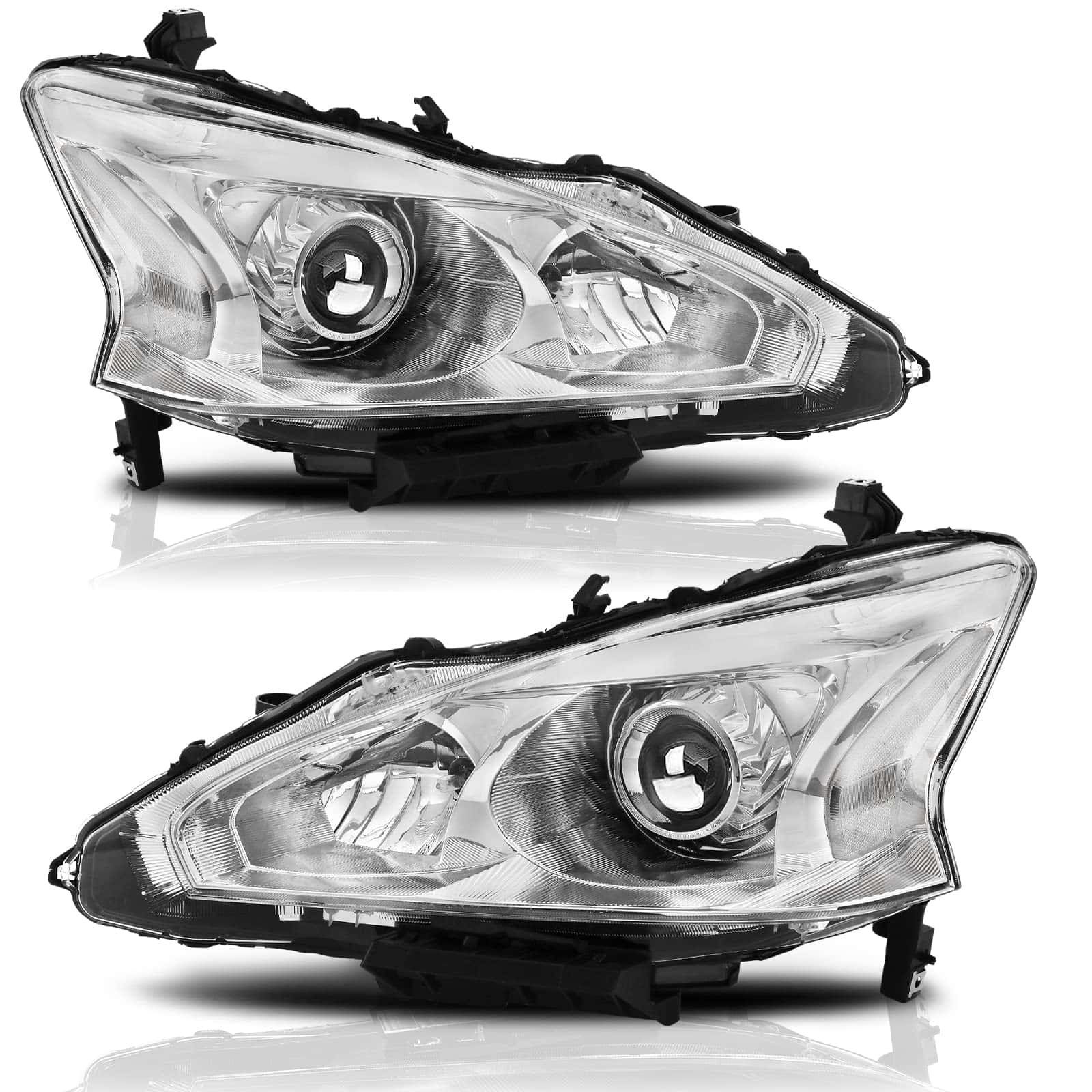 Ensamblaje de Faros ALZIRIA Compatible con -Carcasa Cromada