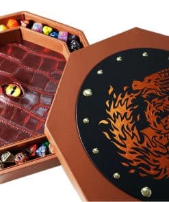 Fantasydice Bandeja de Dados Octagonal de Dragón de Fuego