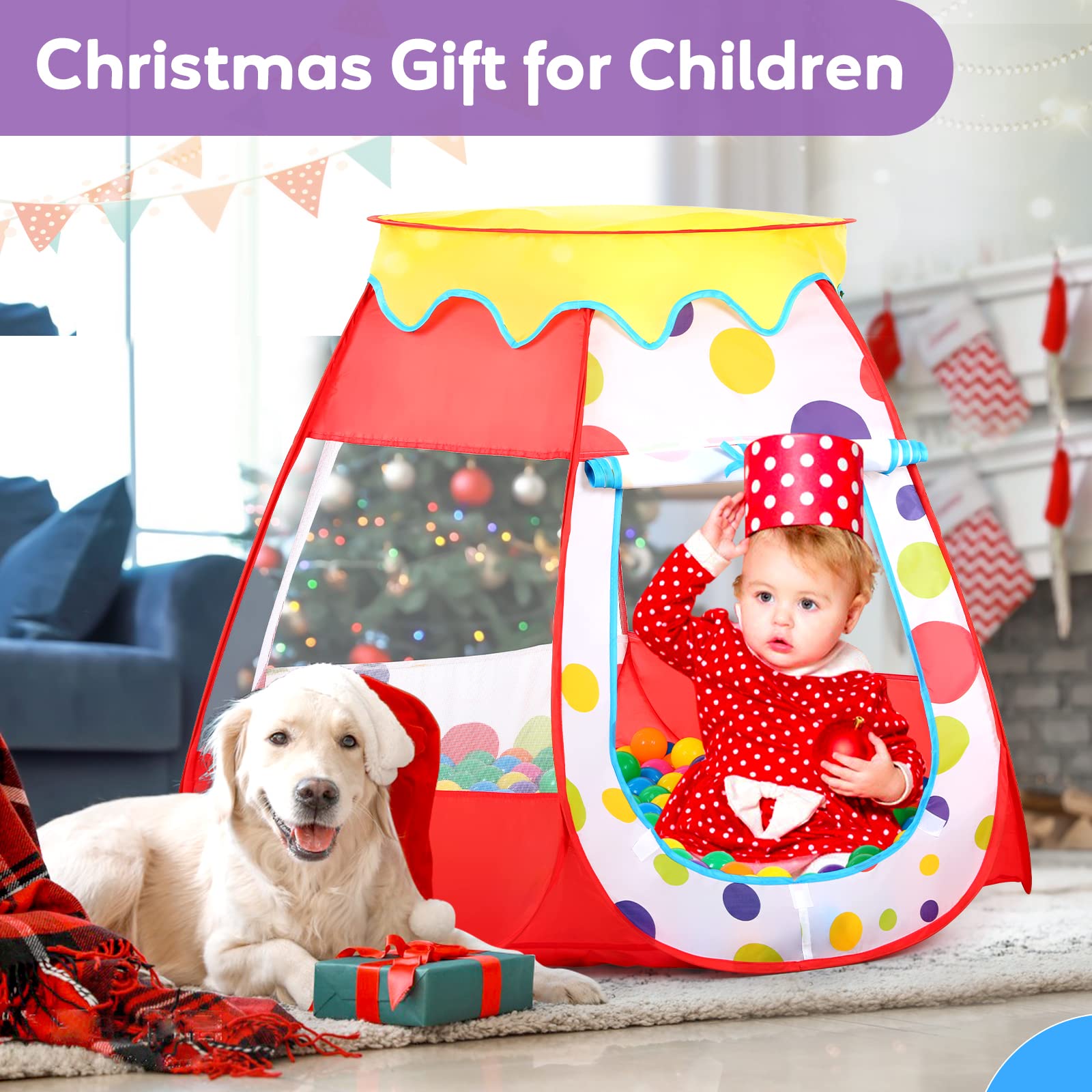 Tent De Juego De Bolas Para Bebés Wilhunter para Niños con - Imagen 3