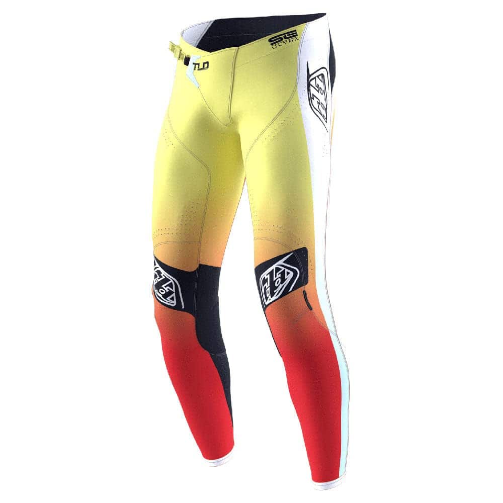 Pantalones de Carreras de Motocross Todo -Amarillo/Acido Roj