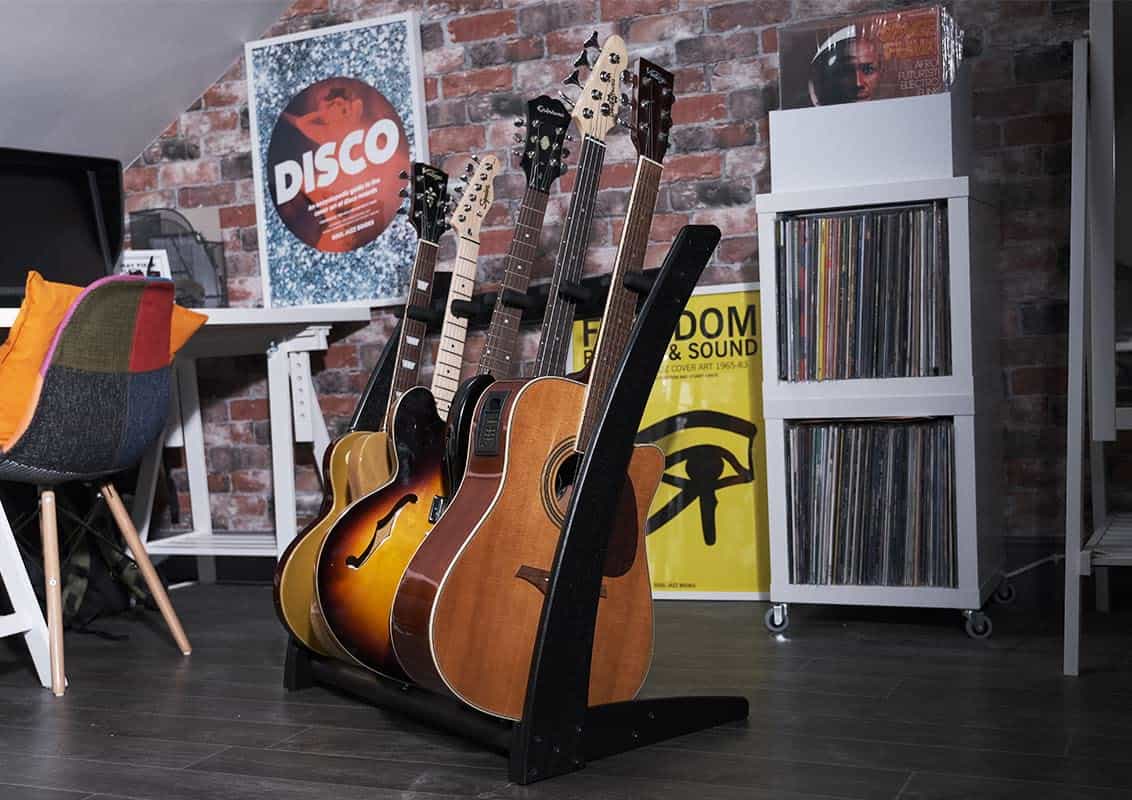 Ruach GR-2 Curve Customisable 5 Way Guitar Rack and Holder - Imagen 6