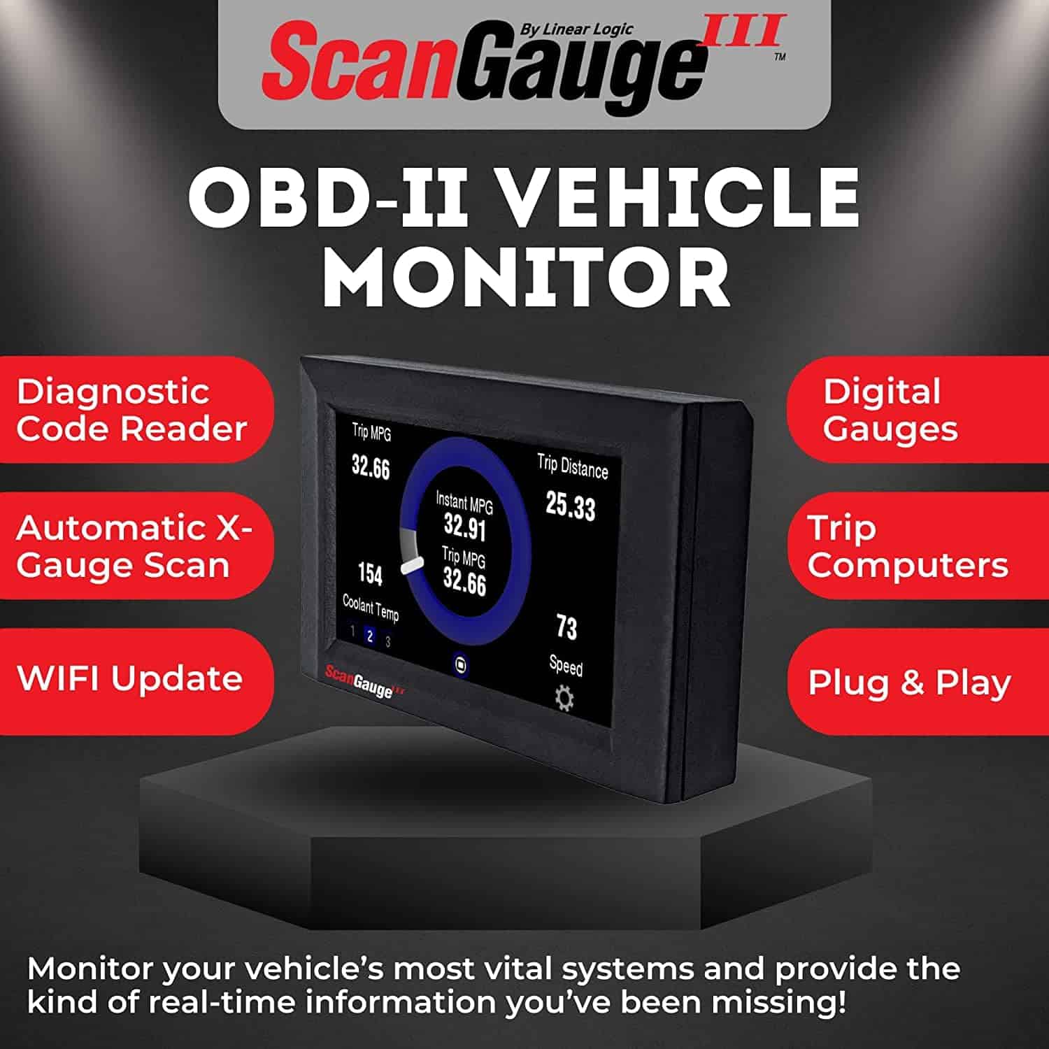 ScanGauge 3 Nuevo lector de códigos OBD2 con pantalla - Imagen 4