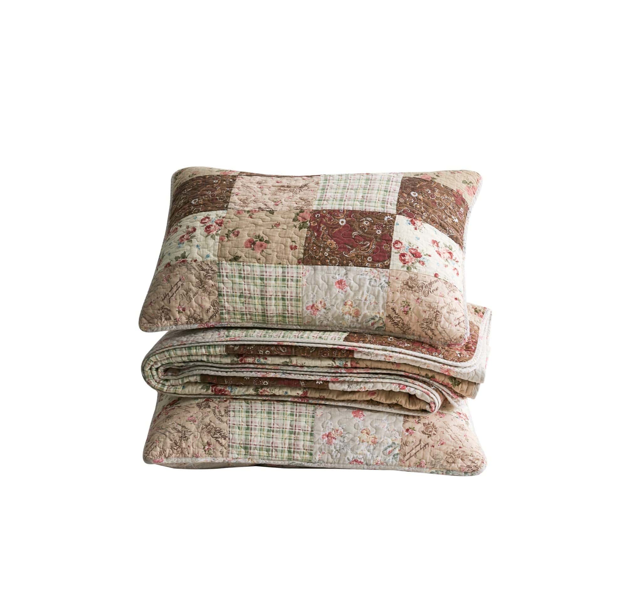 Chezmoi Collection Cynthia Juego de Edredón de 3 Piezas - - Imagen 8